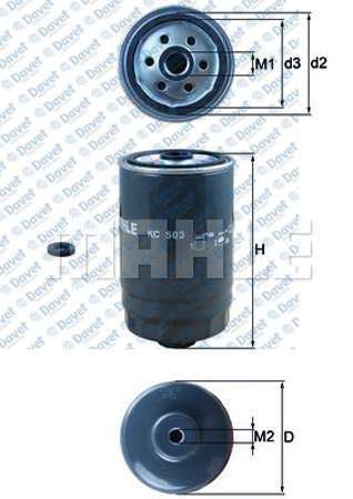 MAHLE KC503D Yakit Filtresi Hyundai I30 1.6crdi 11-16 / I40 1.7 Crdi 11> Santafe 2.7 03-06 Euro 6